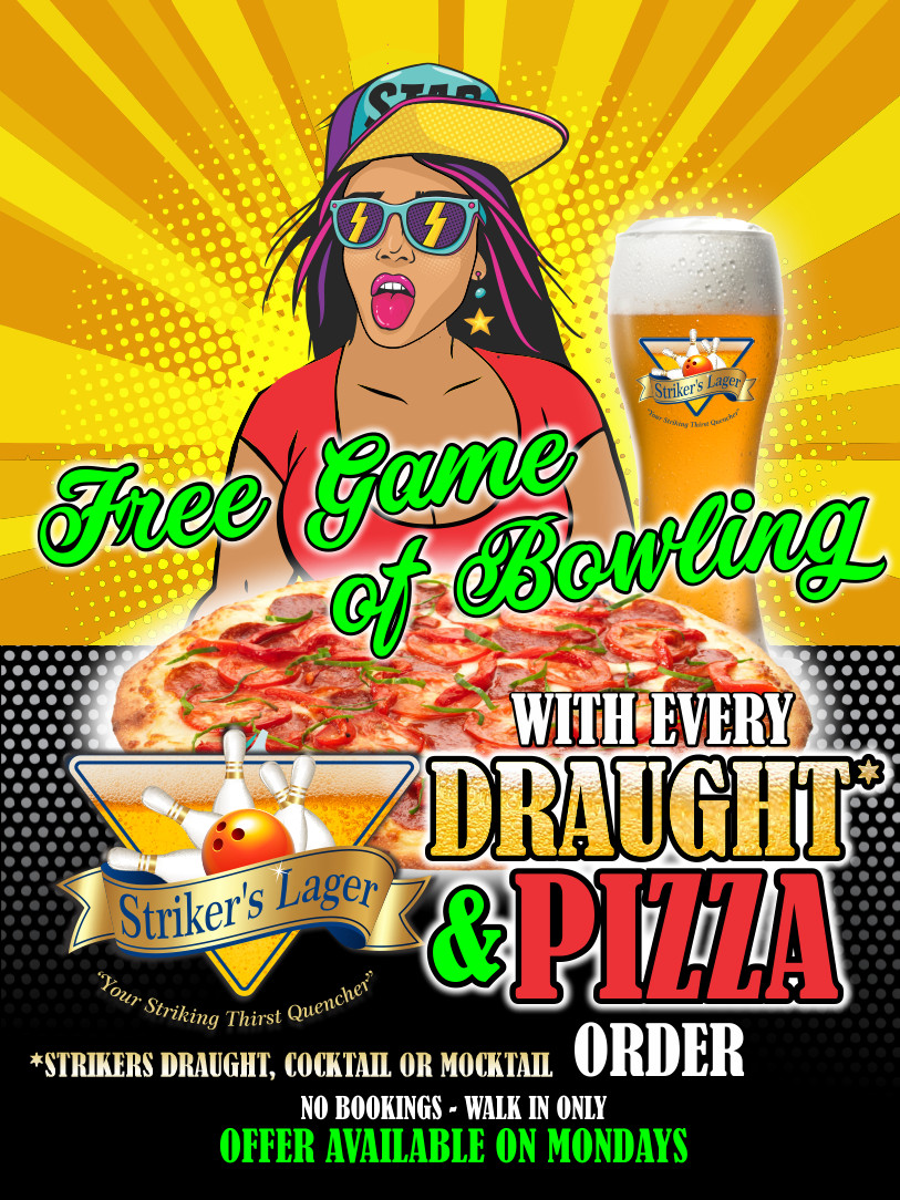 Free game with every draught and pizza